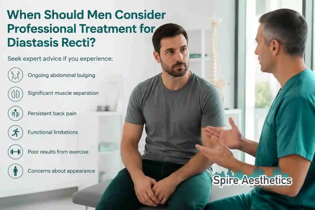 When Should Men Consider Professional Treatment for Diastasis Recti Houghton Regis?