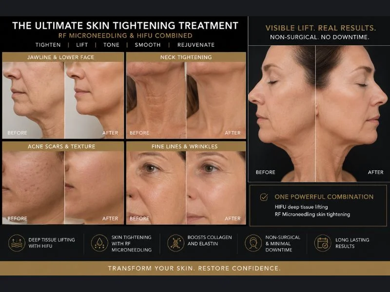 Results of combined treatment for the ultimate skin tightening treatment Houghton Regis